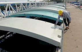 上海石洞口污水處理廠石洞口下移動蓋板